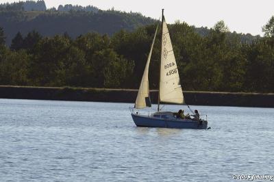 Sailboat on Dexter Lake