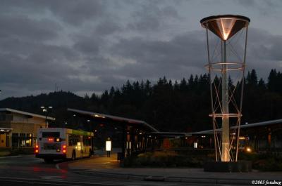 Transit station rain tower #4