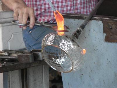 Murano glass being made