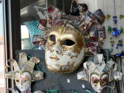 Mask in shop window