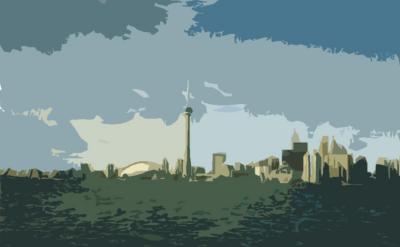 Toronto's skyline, using Cutout alone.