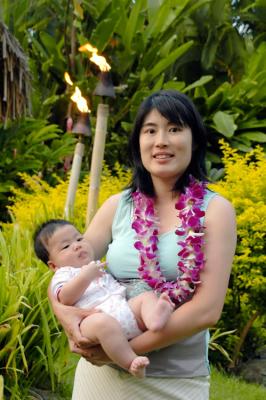 Helen & Baby After Luau