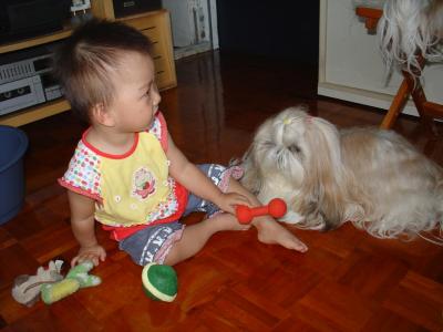 Yan Ki and Puppy (3-8-2005)