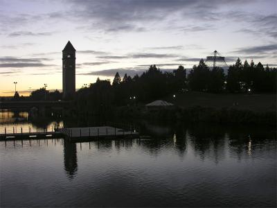 Riverfront Park at sundown
