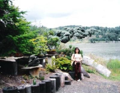 Mai at Bonsai Garden Pond in Washington