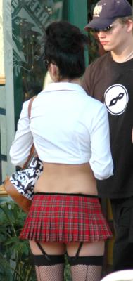 School girl from the back