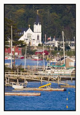 But by evening, it's clear again and Our Lady of Peace is clearly visible across the harbor from the western side of the harbor.