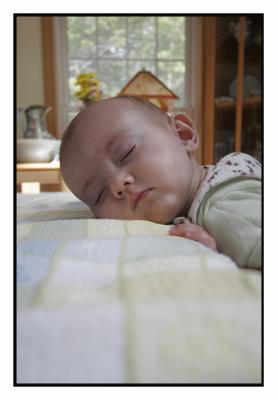 Sleeping comes pretty easily too...right on the diningroom table!