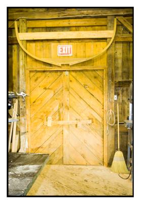 Barn Door to Shed.