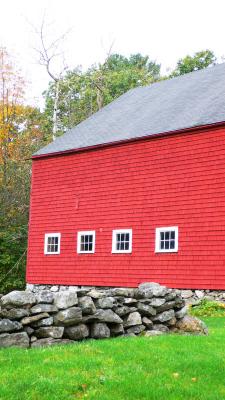 Red barn looks redder (Is there such a word) on an overcast day!