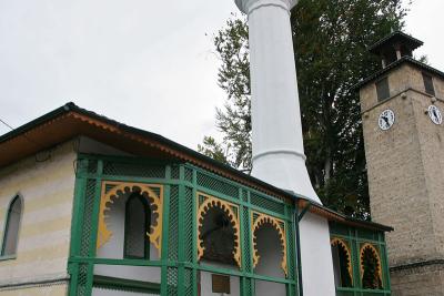 Travnik,mosque and clocktower