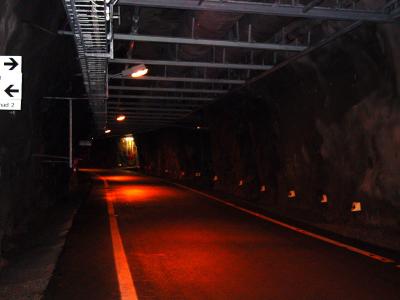 Inside tunnel where radioactive waste is kept