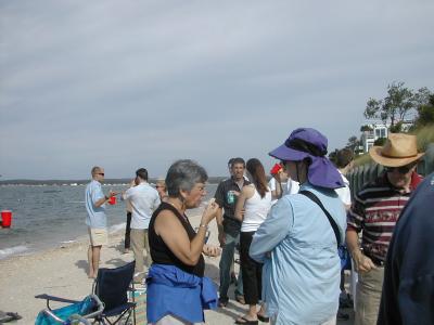 Gathering at Peconic Bay for party