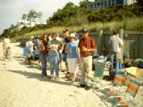 Friends at the beach party