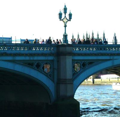 Bridgepost over River Thames