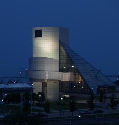 Rock and Roll Hall of Fame from parking deck