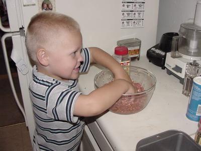 July 12, 2005- Making Meatloaf