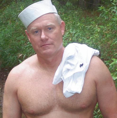 navy manly husband no shirt