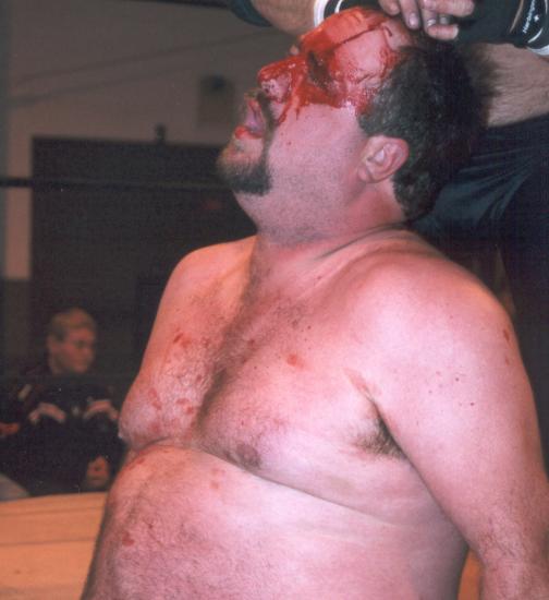 Bloody Pro Wrestling Men at Indy Man Event Fighting Jobbers and Heels photos