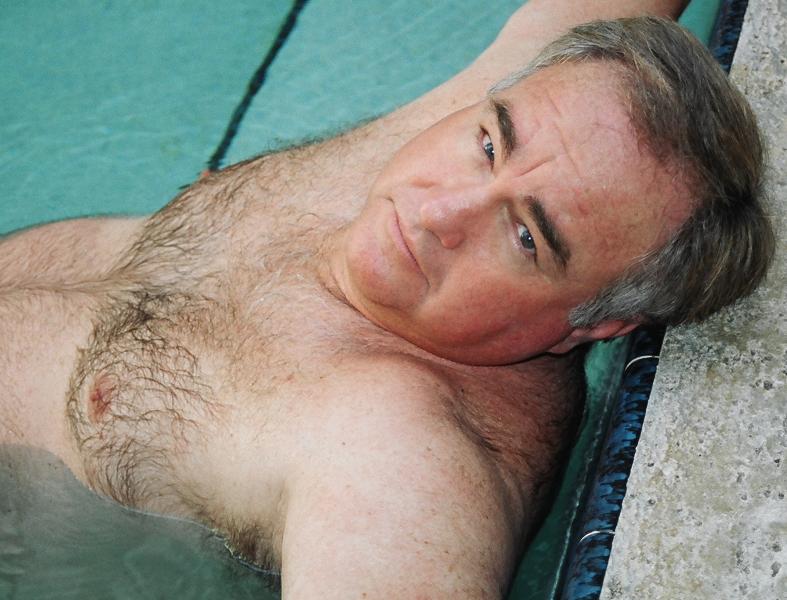 big daddy bear photos hottub sauna relaxing