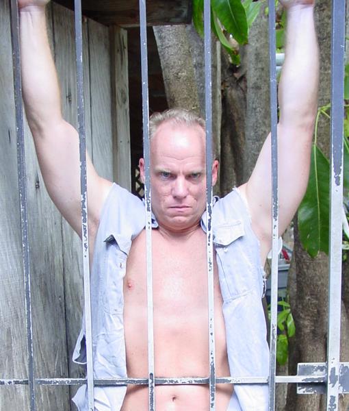 Hairychest Inmate Bear Cub Posing in Key West Prison Fantasy Jail photos gallery