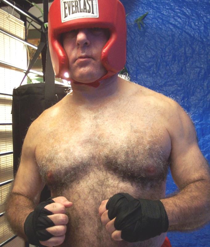 Older Grandpa Bear Boxing Ring Photos of Grey Silverdaddie Boxer Hairychest Gray Grandaddy