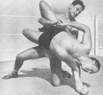 classic vintage pro wrestling flipping man