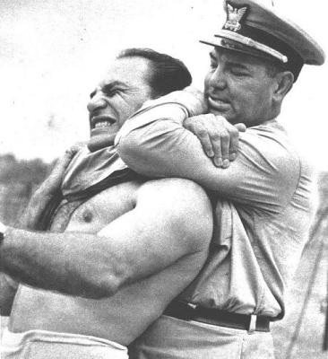 classic vintage pro wrestling police chokehold