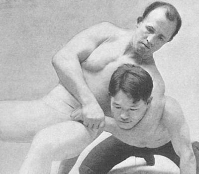 old classic vintage pro wrestling headlocks