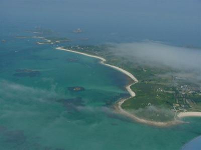 Tresco from the helicopter