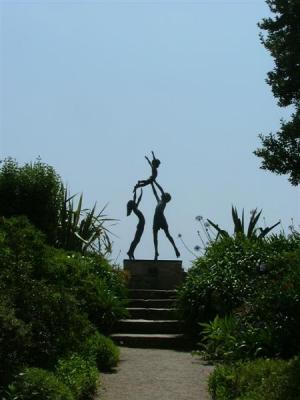 Abbey Garden - bronze statue of the owner's 3 elder children
