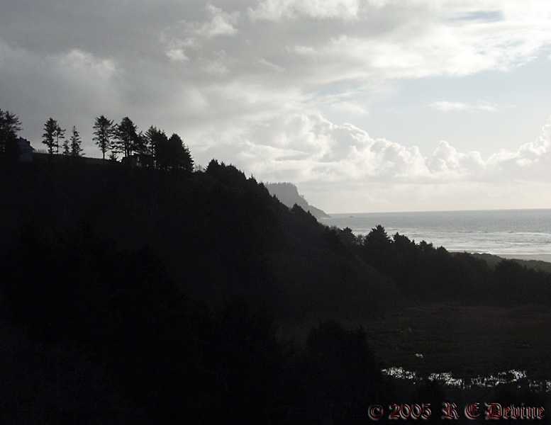 Threatening clouds over the shore