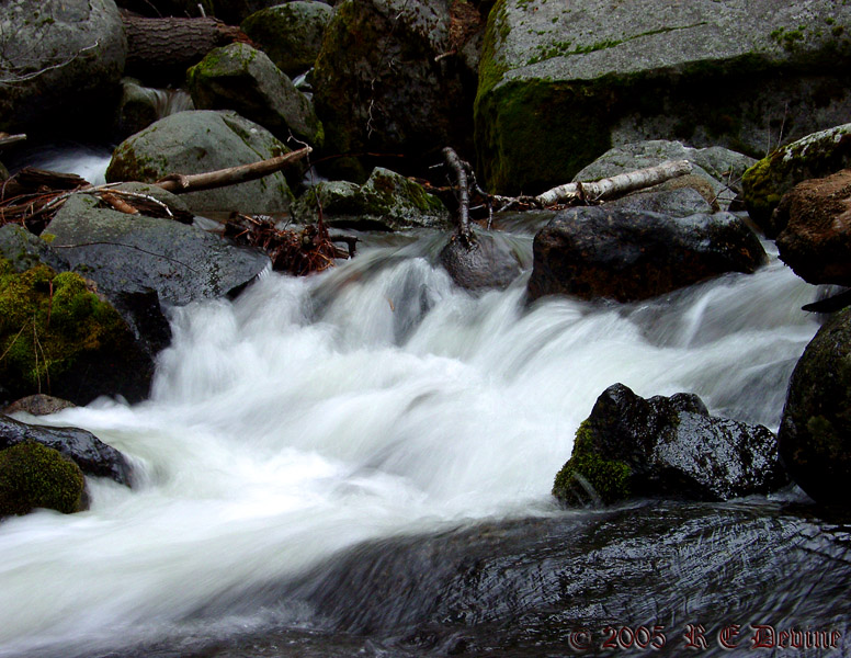 Rushing water