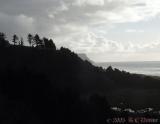 Threatening clouds over the shore