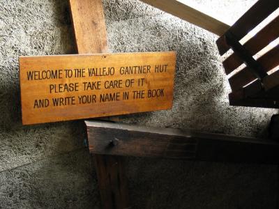 Inside Vallejo Gantner Hut