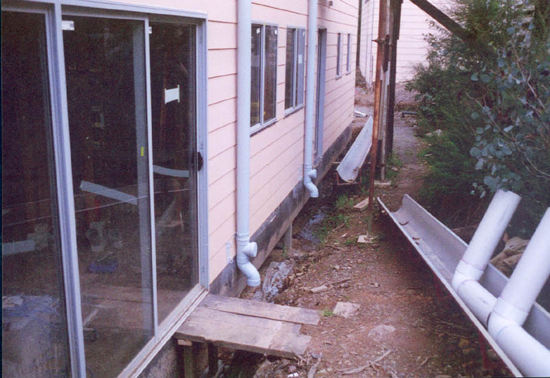 Uphill Side Downpipes