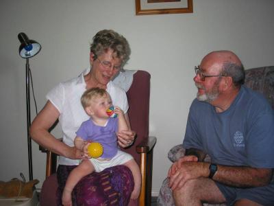 visiting Auntie Kath and Uncle Frank