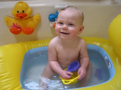 in the bath