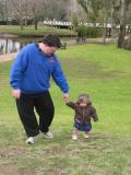 draging daddy along