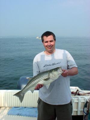 6/5/2005 Stan Gruska with nice 27 Striper