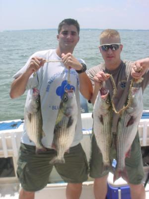 7/9/2005 the Doc's Limited out with Stripers from 22 - 27 with over 20 fish released
