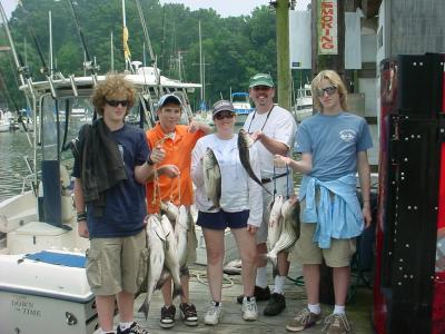 7/13/2005 John Kennedy Family Charter - limited out with nice Stripers from 20 - 27