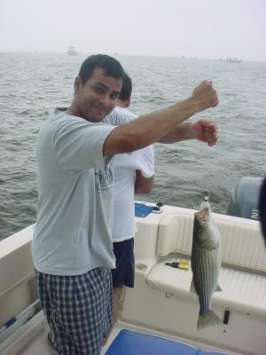7/16/05 - Praveen Goyal Charter - 1st time fishing! Look what I got!