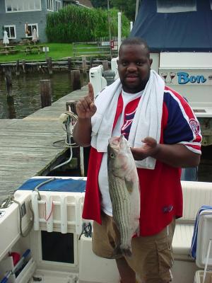 7/29/05 Mr Harris with top Striper at 29