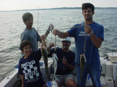 8/24/2005 Falgot Family Charter - Show off a mixed box of Perch and Rock..