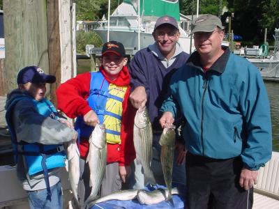 10/16/2005 - Zarek Charter - Nice set of Stripers even with 20+ knot winds