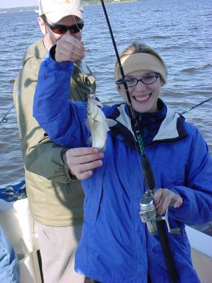 10/23/2005 Dave R. Charter - after catching a few Stripers we stop for some trophy Perch!