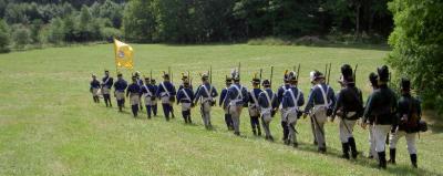 Den gustavianska brigaden anlnder till korumet