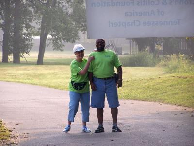 Mary and Dwain Approach the walk