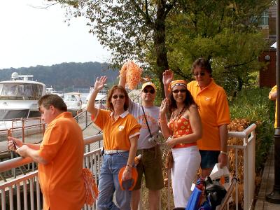 Big Orange Fans on the Tennessee River